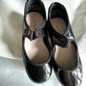 Capezio Jr. Tyette Toddler Black Patent Tap Shoes | 8M